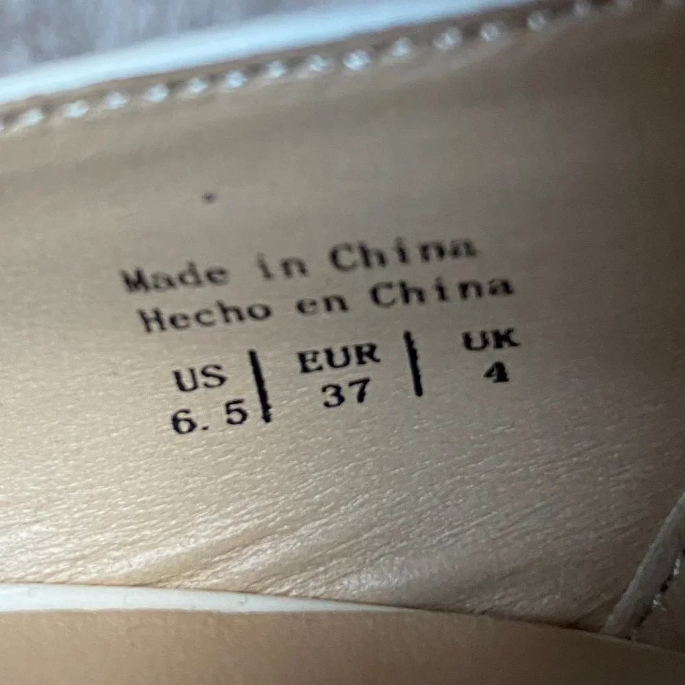 Kate Ferguson Size 6.5 Cassamassima Platform Heels Ivory Color Calf Hair Detail